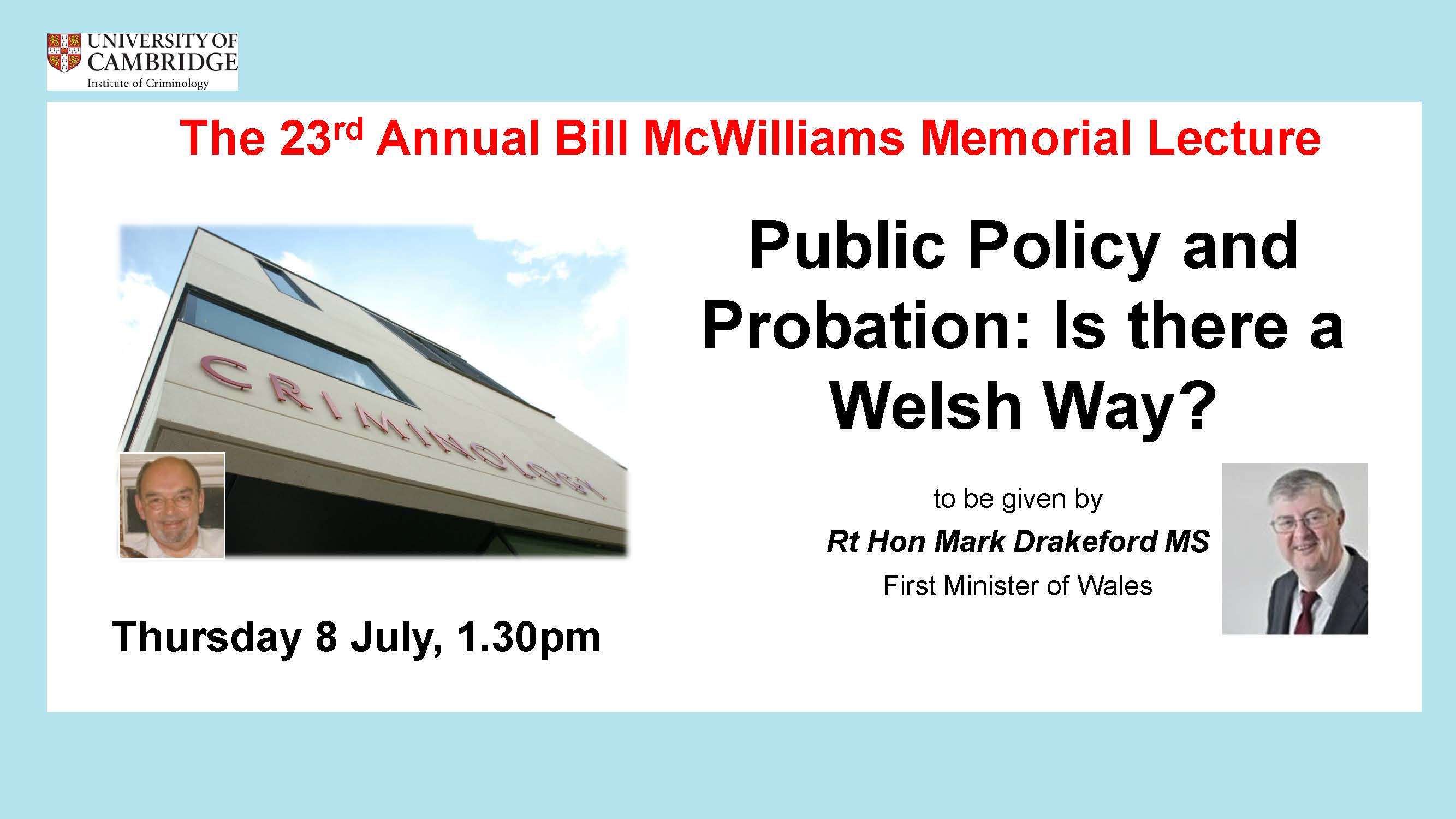 23rd Annual Bill McWilliams Memorial Lecture