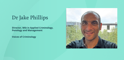 A photograph of Dr Jake Phillips, Associate Professor and Director of the MSt. Programme in Applied Criminology, Penology and Management