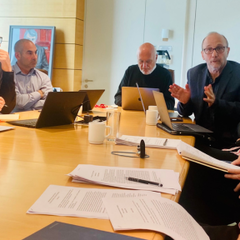 A photograph of Professor Leo Zaibert conducting a workshop on punishment methods.
