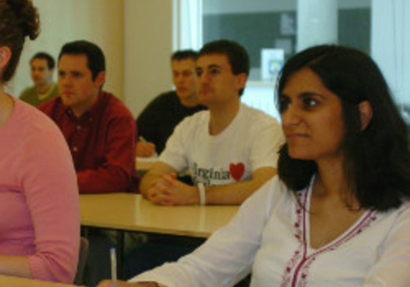 Student in seminar